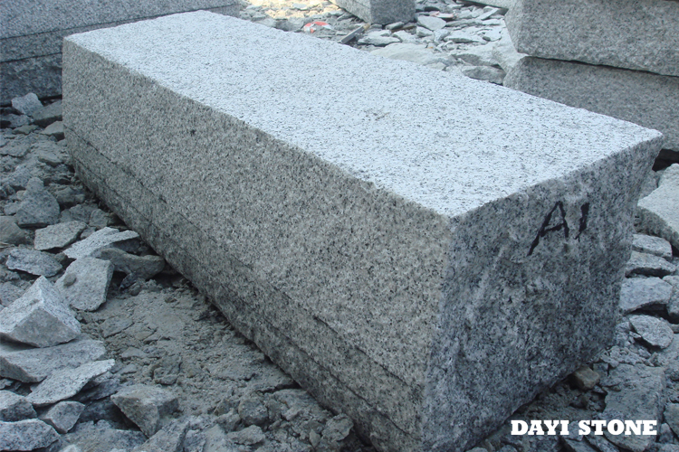 German Kerbstone A1 Top and front edge picked others natural split 90~110x30x25cm - Dayi Stone